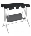 vidaXL Replacement Canopy for Garden Swing Black 188/168x145/110 cm