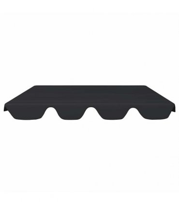 vidaXL Replacement Canopy for Garden Swing Black 188/168x145/110 cm