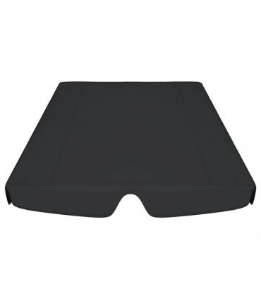 vidaXL Replacement Canopy for Garden Swing Black 188/168x145/110 cm