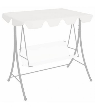 vidaXL Replacement Canopy for Garden Swing White 188/168x145/110 cm