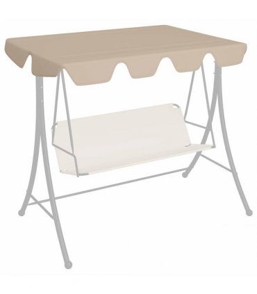 vidaXL Replacement Canopy for Garden Swing Beige 150/130x105/70 cm