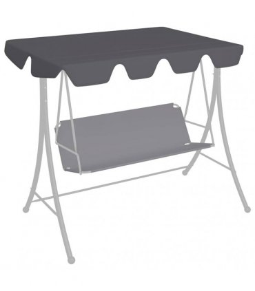 vidaXL Replacement Canopy for Garden Swing Anthracite 150/130x105/70cm