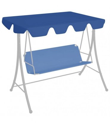 vidaXL Replacement Canopy for Garden Swing Blue 150/130x105/70 cm