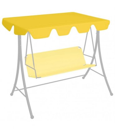 vidaXL Replacement Canopy for Garden Swing Yellow 150/130x105/70 cm