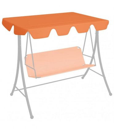 vidaXL Replacement Canopy for Garden Swing Orange 150/130x105/70 cm