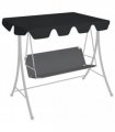 vidaXL Replacement Canopy for Garden Swing Black 150/130x105/70 cm