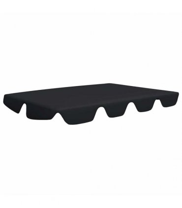 vidaXL Replacement Canopy for Garden Swing Black 150/130x105/70 cm