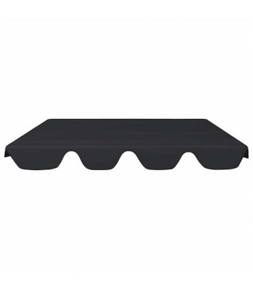 vidaXL Replacement Canopy for Garden Swing Black 150/130x105/70 cm