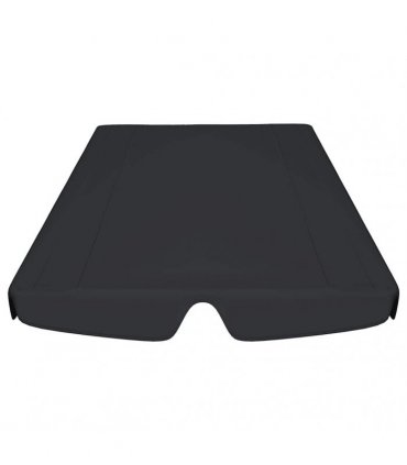 vidaXL Replacement Canopy for Garden Swing Black 150/130x105/70 cm