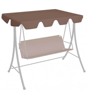 vidaXL Replacement Canopy for Garden Swing Brown 150/130x105/70 cm