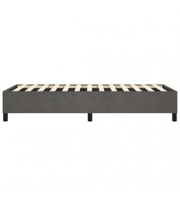 vidaXL Box Spring Bed Frame Dark Grey Twin XL Velvet