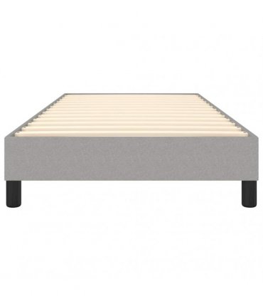 vidaXL Box Spring Bed Frame Light Grey Single Fabric