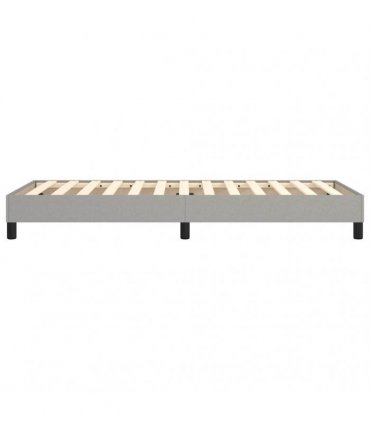 vidaXL Box Spring Bed Frame Light Grey Single Fabric