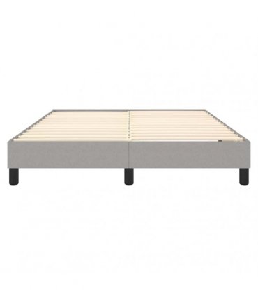 vidaXL Box Spring Bed Frame Light Grey Double Fabric