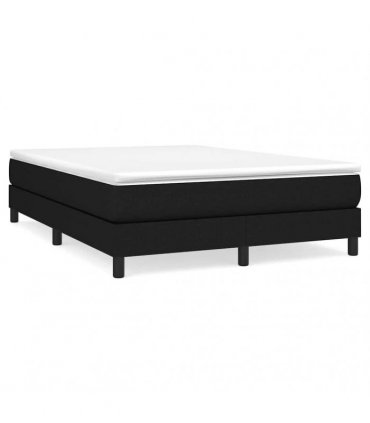 vidaXL Box Spring Bed Frame Black Double Fabric