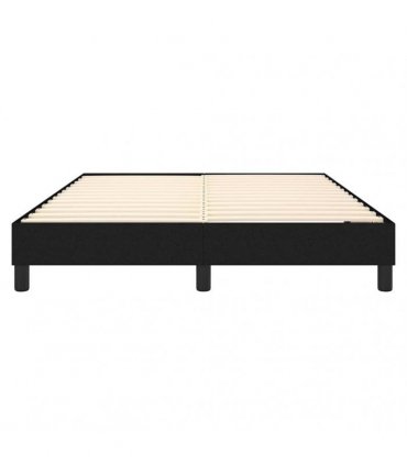 vidaXL Box Spring Bed Frame Black Double Fabric