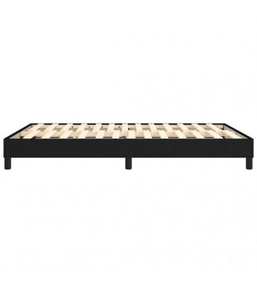 vidaXL Box Spring Bed Frame Black Double Fabric