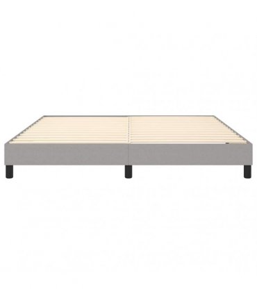 vidaXL Box Spring Bed Frame Light Grey Super King Fabric