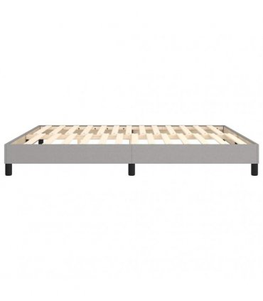 vidaXL Box Spring Bed Frame Light Grey Super King Fabric