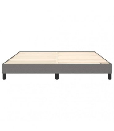 vidaXL Box Spring Bed Frame Dark Grey Super King Fabric