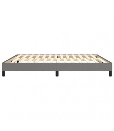 vidaXL Box Spring Bed Frame Dark Grey Super King Fabric