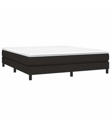 vidaXL Box Spring Bed Frame Black Super King Fabric