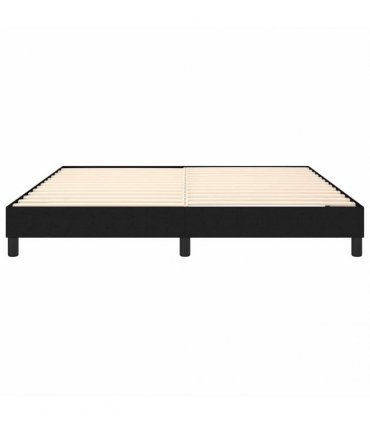 vidaXL Box Spring Bed Frame Black Super King Fabric