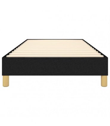 vidaXL Box Spring Bed Frame Black Single Fabric