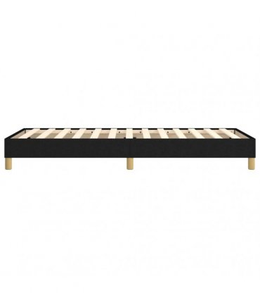 vidaXL Box Spring Bed Frame Black Single Fabric