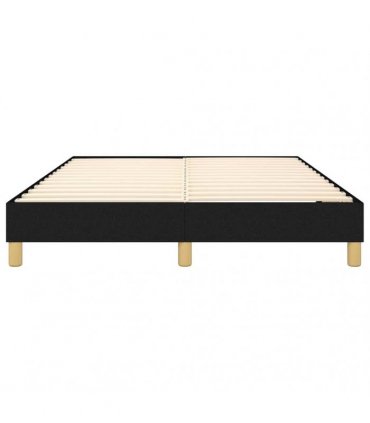 vidaXL Box Spring Bed Frame Black Double Fabric