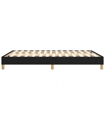 vidaXL Box Spring Bed Frame Black Double Fabric