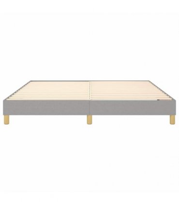 vidaXL Box Spring Bed Frame Light Grey Super King Fabric