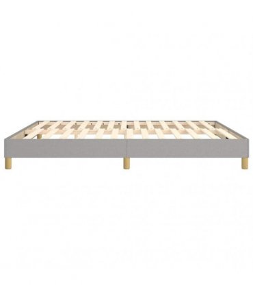 vidaXL Box Spring Bed Frame Light Grey Super King Fabric