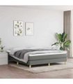 vidaXL Box Spring Bed Frame Dark Grey Super King Fabric
