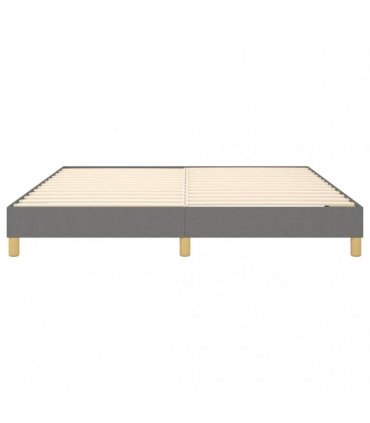 vidaXL Box Spring Bed Frame Dark Grey Super King Fabric
