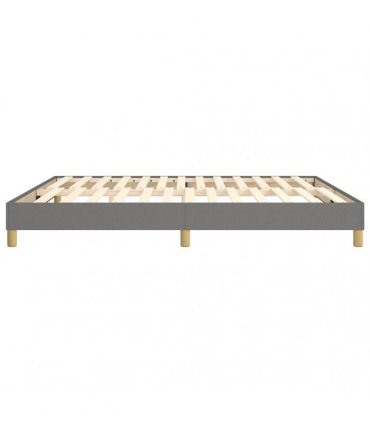 vidaXL Box Spring Bed Frame Dark Grey Super King Fabric