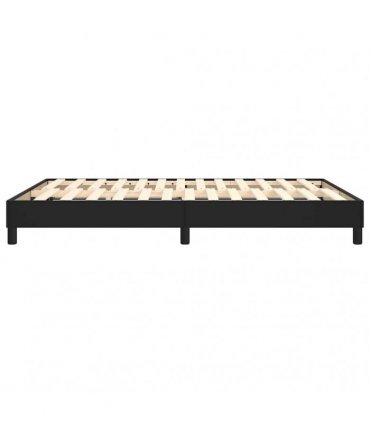 vidaXL Box Spring Bed Frame Black Double Faux Leather