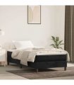 vidaXL Box Spring Bed Frame Black Single Velvet