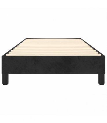 vidaXL Box Spring Bed Frame Black Single Velvet