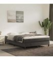 vidaXL Box Spring Bed Frame Dark Grey Double Velvet