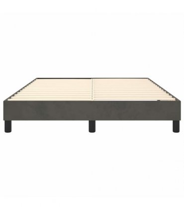 vidaXL Box Spring Bed Frame Dark Grey Double Velvet