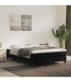 vidaXL Box Spring Bed Frame Black Double Velvet
