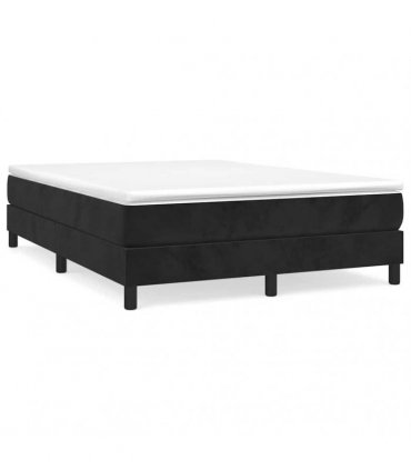 vidaXL Box Spring Bed Frame Black Double Velvet