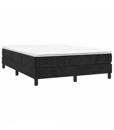 vidaXL Box Spring Bed Frame Black Double Velvet