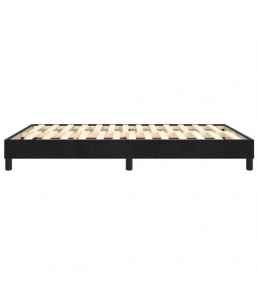 vidaXL Box Spring Bed Frame Black Double Velvet