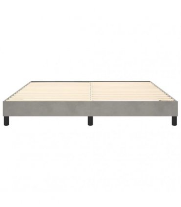vidaXL Box Spring Bed Frame Light Grey Super King Velvet