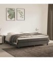 vidaXL Box Spring Bed Frame Dark Grey Super King Velvet