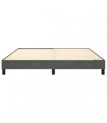 vidaXL Box Spring Bed Frame Dark Grey Super King Velvet