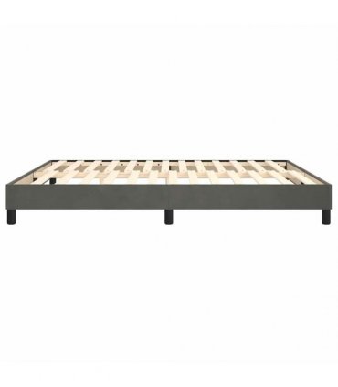vidaXL Box Spring Bed Frame Dark Grey Super King Velvet