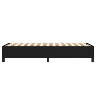 vidaXL Box Spring Bed Frame Black Single Fabric